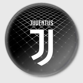 Значок с принтом Juventus 2018 Line в Белгороде,  металл | круглая форма, металлическая застежка в виде булавки | Тематика изображения на принте: fc | juventus | спорт | спортивные | фк | футбол | ювентус