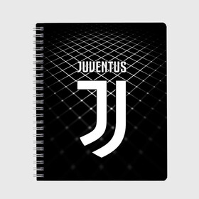 Тетрадь с принтом JUVENTUS STRIPES STYLE в Белгороде, 100% бумага | 48 листов, плотность листов — 60 г/м2, плотность картонной обложки — 250 г/м2. Листы скреплены сбоку удобной пружинной спиралью. Уголки страниц и обложки скругленные. Цвет линий — светло-серый
 | fc | juventus | спорт | спортивные | фк | футбол | ювентус