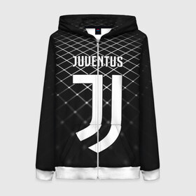 Женская толстовка 3D на молнии с принтом JUVENTUS STRIPES STYLE в Белгороде, 100% полиэстер | длина до линии бедра, манжеты и пояс оформлены мягкой тканевой резинкой, двухслойный капюшон со шнурком для регулировки, спереди молния, по бокам два кармана | fc | juventus | спорт | спортивные | фк | футбол | ювентус