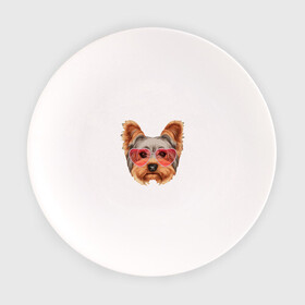 Тарелка с принтом Йоркширский терьер  в очках сердечках в Белгороде, фарфор | диаметр - 210 мм
диаметр для нанесения принта - 120 мм | домашние животные | пес | собака | терьер