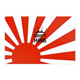 Магнитный плакат 3Х2 с принтом Король дрифта в Белгороде, Полимерный материал с магнитным слоем | 6 деталей размером 9*9 см | car | domo | drift | japan | jdm | kun | race | sticker | street | subaru | авто | автомобиль | гонки | дрифт | король | машина | стикер | флаг | япония