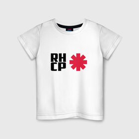 Детская футболка хлопок с принтом Red Hot Chili Peppers в Белгороде, 100% хлопок | круглый вырез горловины, полуприлегающий силуэт, длина до линии бедер | Тематика изображения на принте: red hot chili peppers | rhcp | перцы | ред хот чили пепперс | рхчп | рэд
