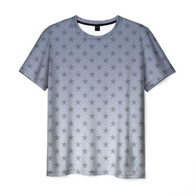 Мужская футболка 3D с принтом Звездный дождь в Белгороде, 100% полиэфир | прямой крой, круглый вырез горловины, длина до линии бедер | gradient | smoke  | star | stars | градиент | дым | звезда | звезды