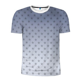 Мужская футболка 3D спортивная с принтом Звездный дождь в Белгороде, 100% полиэстер с улучшенными характеристиками | приталенный силуэт, круглая горловина, широкие плечи, сужается к линии бедра | gradient | smoke  | star | stars | градиент | дым | звезда | звезды
