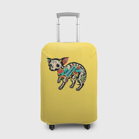 Чехол для чемодана 3D с принтом Внутри чихуахуа в Белгороде, 86% полиэфир, 14% спандекс | двустороннее нанесение принта, прорези для ручек и колес | домашние животные | пес | песик | собака | собачка | чихуахуа