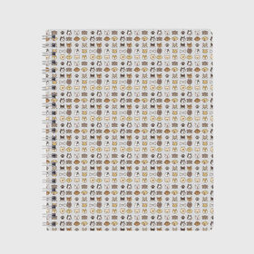 Тетрадь с принтом Веселые Чихуахуа в Белгороде, 100% бумага | 48 листов, плотность листов — 60 г/м2, плотность картонной обложки — 250 г/м2. Листы скреплены сбоку удобной пружинной спиралью. Уголки страниц и обложки скругленные. Цвет линий — светло-серый
 | Тематика изображения на принте: домашние животные | пес | собака