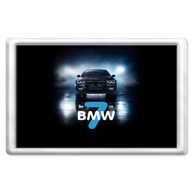 Магнит 45*70 с принтом BMW 7 series в Белгороде, Пластик | Размер: 78*52 мм; Размер печати: 70*45 | 7 серия | авто | автомобиль | бмв | бумер | машина | суперкар | тачка