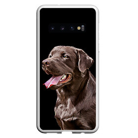 Чехол для Samsung Galaxy S10 с принтом Лабрадор_арт_2 в Белгороде, Силикон | Область печати: задняя сторона чехла, без боковых панелей | домашние животные | лабрадор | пес | песик | ретривер | собака | собачка