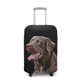 Чехол для чемодана 3D с принтом Лабрадор_арт_2 в Белгороде, 86% полиэфир, 14% спандекс | двустороннее нанесение принта, прорези для ручек и колес | домашние животные | лабрадор | пес | песик | ретривер | собака | собачка