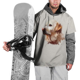 Накидка на куртку 3D с принтом Лабрадор_арт в Белгороде, 100% полиэстер |  | домашние животные | пес | ретривер | собака