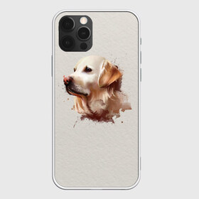 Чехол для iPhone 12 Pro Max с принтом Лабрадор_арт в Белгороде, Силикон |  | Тематика изображения на принте: домашние животные | пес | ретривер | собака