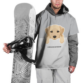 Накидка на куртку 3D с принтом Лабрадор щенок в Белгороде, 100% полиэстер |  | домашние животные | лабрадор | пес | песик | ретривер | собака | собачка