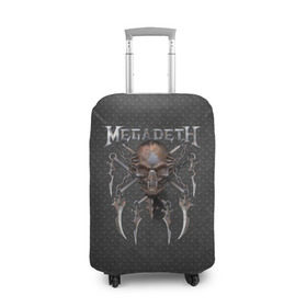 Чехол для чемодана 3D с принтом Megadeth в Белгороде, 86% полиэфир, 14% спандекс | двустороннее нанесение принта, прорези для ручек и колес | megadet | megadeth | группа | дирк вербурен | дэвид эллефсон | дэйв мастейн | кико лоурейро | мегадет | мегадетх | метал | рок | трэш | трэшметал | тяжелый | хард | хардрок | хеви | хевиметал