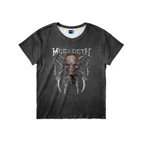 Детская футболка 3D с принтом Megadeth в Белгороде, 100% гипоаллергенный полиэфир | прямой крой, круглый вырез горловины, длина до линии бедер, чуть спущенное плечо, ткань немного тянется | megadet | megadeth | группа | дирк вербурен | дэвид эллефсон | дэйв мастейн | кико лоурейро | мегадет | мегадетх | метал | рок | трэш | трэшметал | тяжелый | хард | хардрок | хеви | хевиметал