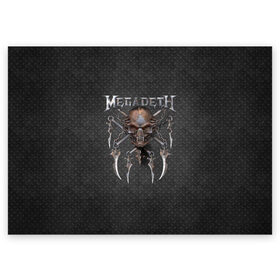 Поздравительная открытка с принтом Megadeth в Белгороде, 100% бумага | плотность бумаги 280 г/м2, матовая, на обратной стороне линовка и место для марки
 | Тематика изображения на принте: megadet | megadeth | группа | дирк вербурен | дэвид эллефсон | дэйв мастейн | кико лоурейро | мегадет | мегадетх | метал | рок | трэш | трэшметал | тяжелый | хард | хардрок | хеви | хевиметал