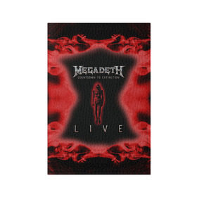 Обложка для паспорта матовая кожа с принтом Megadeth в Белгороде, натуральная матовая кожа | размер 19,3 х 13,7 см; прозрачные пластиковые крепления | 