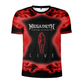 Мужская футболка 3D спортивная с принтом Megadeth в Белгороде, 100% полиэстер с улучшенными характеристиками | приталенный силуэт, круглая горловина, широкие плечи, сужается к линии бедра | 