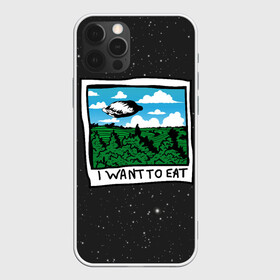 Чехол для iPhone 12 Pro с принтом I want to eat в Белгороде, силикон | область печати: задняя сторона чехла, без боковых панелей | арт | еда | лес | нло | облака | пельмени | пельмень | поля | тесто