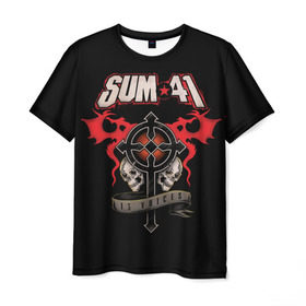 Мужская футболка 3D с принтом Sum 41 в Белгороде, 100% полиэфир | прямой крой, круглый вырез горловины, длина до линии бедер | 1996 | 41 | punk | rock | sum | альтернатива | группа | дерик | канада | панк | рок | скейт | уибли