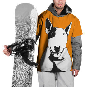 Накидка на куртку 3D с принтом Солнечнй бультерьер в Белгороде, 100% полиэстер |  | Тематика изображения на принте: бультерьер | домашние животные | пес | песик | собака | собачка