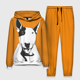 Мужской костюм 3D (с толстовкой) с принтом Солнечнй бультерьер в Белгороде,  |  | Тематика изображения на принте: бультерьер | домашние животные | пес | песик | собака | собачка
