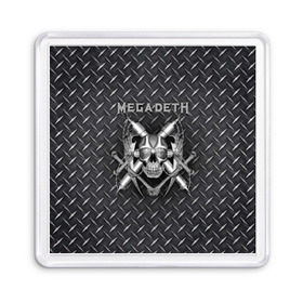 Магнит 55*55 с принтом Megadeth в Белгороде, Пластик | Размер: 65*65 мм; Размер печати: 55*55 мм | 