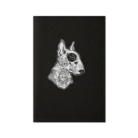 Обложка для паспорта матовая кожа с принтом Бультерьер_16 в Белгороде, натуральная матовая кожа | размер 19,3 х 13,7 см; прозрачные пластиковые крепления | домашние животные | пес | собака