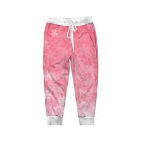 Детские брюки 3D с принтом Сакура в Белгороде, 100% полиэстер | манжеты по низу, эластичный пояс регулируется шнурком, по бокам два кармана без застежек, внутренняя часть кармана из мелкой сетки | japan | sakura | вишня | розовый | сакура | цветок | цветы | япония