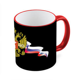 Кружка 3D с принтом CS GO RUSSIAN TEAM в Белгороде, керамика | ёмкость 330 мл | Тематика изображения на принте: global offensive | герб | россия | флаг