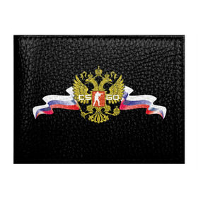 Обложка для студенческого билета с принтом CS GO RUSSIAN TEAM в Белгороде, натуральная кожа | Размер: 11*8 см; Печать на всей внешней стороне | global offensive | герб | россия | флаг