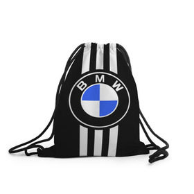 Рюкзак-мешок 3D с принтом BMW SPORTWEAR в Белгороде, 100% полиэстер | плотность ткани — 200 г/м2, размер — 35 х 45 см; лямки — толстые шнурки, застежка на шнуровке, без карманов и подкладки | bmw | автомобильные | бмв | машины