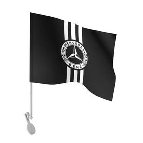 Флаг для автомобиля с принтом MERCEDES BENZ в Белгороде, 100% полиэстер | Размер: 30*21 см | mercedes | автомобильные | машины | мерседес.mercedes benz