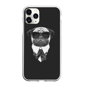 Чехол для iPhone 11 Pro матовый с принтом Мопс в черном в Белгороде, Силикон |  | домашние животные | мопс | пес | песик | собака | собачка