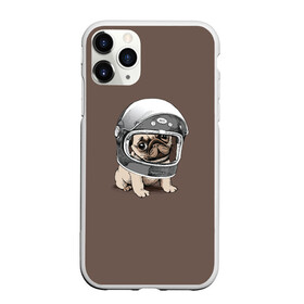 Чехол для iPhone 11 Pro матовый с принтом Мопсик в скафандре в Белгороде, Силикон |  | домашние животные | мопс | пес | песик | собака | собачка