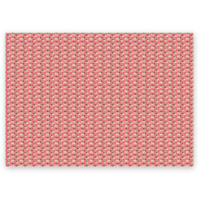 Поздравительная открытка с принтом Мопсики на розовом в Белгороде, 100% бумага | плотность бумаги 280 г/м2, матовая, на обратной стороне линовка и место для марки
 | домашние животные | мопс | пес | песик | собака | собачка