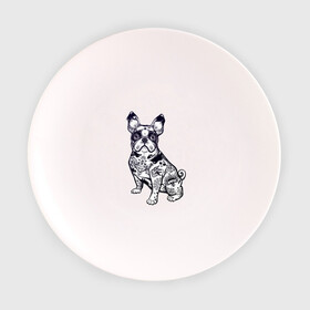Тарелка 3D с принтом Суровый бульдог в Белгороде, фарфор | диаметр - 210 мм
диаметр для нанесения принта - 120 мм | бульдог | домашние животные | пес | песик | собака | собачка | французский бульдог