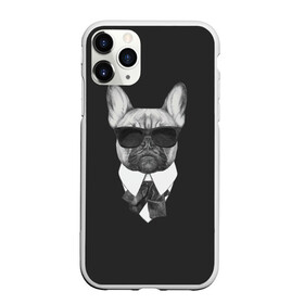 Чехол для iPhone 11 Pro матовый с принтом Бульдог в черном в Белгороде, Силикон |  | бульдог | домашние животные | пес | песик | собака | собачка | французский бульдог