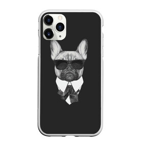Чехол для iPhone 11 Pro Max матовый с принтом Бульдог в черном в Белгороде, Силикон |  | бульдог | домашние животные | пес | песик | собака | собачка | французский бульдог