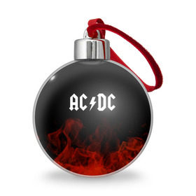Ёлочный шар с принтом AC/DC в Белгороде, Пластик | Диаметр: 77 мм | ac dc | logo | metal | music | rock | лого | логотип | метал | музыка | рок