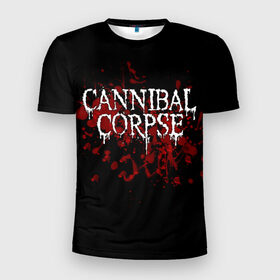 Мужская футболка 3D спортивная с принтом Cannibal Corpse в Белгороде, 100% полиэстер с улучшенными характеристиками | приталенный силуэт, круглая горловина, широкие плечи, сужается к линии бедра | cannibal corpse | logo | metal | music | rock | лого | логотип | метал | музыка | рок