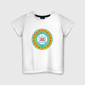 Детская футболка хлопок с принтом Чечня в Белгороде, 100% хлопок | круглый вырез горловины, полуприлегающий силуэт, длина до линии бедер | 95 | герб | кавказ | чечня