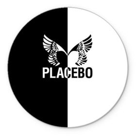 Коврик круглый с принтом Placebo в Белгороде, резина и полиэстер | круглая форма, изображение наносится на всю лицевую часть | placebo | альтернативный | инди | индирок | плацебо | рок