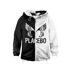 Детская ветровка 3D с принтом Placebo в Белгороде, 100% полиэстер | подол и капюшон оформлены резинкой с фиксаторами, по бокам два кармана без застежек, один потайной карман на груди | Тематика изображения на принте: placebo | альтернативный | инди | индирок | плацебо | рок