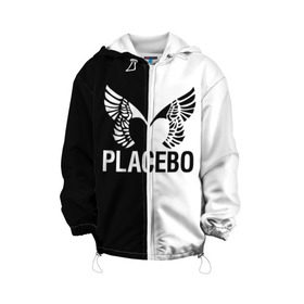 Детская куртка 3D с принтом Placebo в Белгороде, 100% полиэстер | застежка — молния, подол и капюшон оформлены резинкой с фиксаторами, по бокам — два кармана без застежек, один потайной карман на груди, плотность верхнего слоя — 90 г/м2; плотность флисового подклада — 260 г/м2 | Тематика изображения на принте: placebo | альтернативный | инди | индирок | плацебо | рок