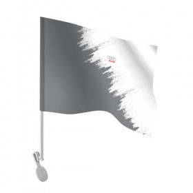Флаг для автомобиля с принтом Audi в Белгороде, 100% полиэстер | Размер: 30*21 см | audi | car | race | авто | ауди | гонки | краска | марка | машина