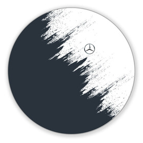 Коврик для мышки круглый с принтом Mercedes в Белгороде, резина и полиэстер | круглая форма, изображение наносится на всю лицевую часть | amg | car | mercedes | race | авто | гонки | краска | марка | машина | мерс | мерседес