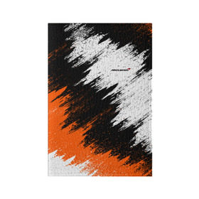 Обложка для паспорта матовая кожа с принтом McLaren в Белгороде, натуральная матовая кожа | размер 19,3 х 13,7 см; прозрачные пластиковые крепления | Тематика изображения на принте: car | mclaren | race | авто | гонки | краска | макларен | марка | машина