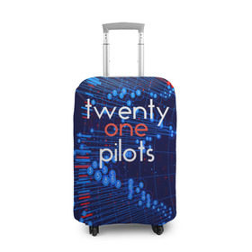 Чехол для чемодана 3D с принтом TWENTY ONE PILOTS MUSIC LIFE в Белгороде, 86% полиэфир, 14% спандекс | двустороннее нанесение принта, прорези для ручек и колес | rock | t.o.p. | top | twenty one pilots | рок