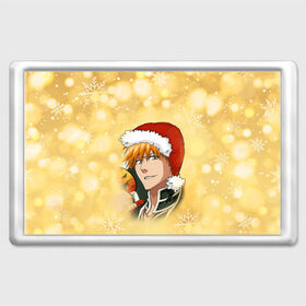 Магнит 45*70 с принтом Happy New Bleach! в Белгороде, Пластик | Размер: 78*52 мм; Размер печати: 70*45 | bleach | блич | ичиго | куросаки ичиго