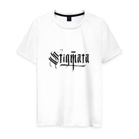Мужская футболка хлопок с принтом Stigmata в Белгороде, 100% хлопок | прямой крой, круглый вырез горловины, длина до линии бедер, слегка спущенное плечо. | Тематика изображения на принте: stigmata | стигмата